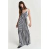 Gant Maxi Chevron Striped Strap Dress Evening Blue