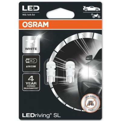 LED autožiarovka OSRAM LEDriving SL W5W Studene biela 6000K 12V dva kusy v balení (2825DWP-02B)