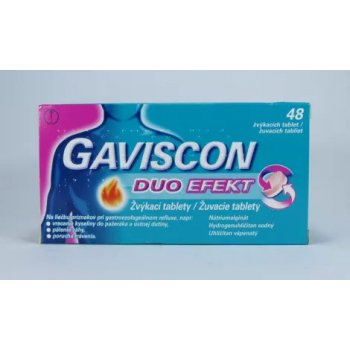Gaviscon Duo Efekt Žuvacie tablety tbl.mnd.48