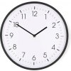 Nedis CLWA1226BK - Nástenné hodiny | Priemer: 300 mm | Plast | Tichý pohyb | Čierna