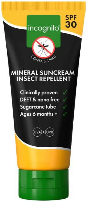 Incognito Minerálny opaľovací krém s repelentným účinkom SPF30 100 ml