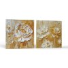 Zlaté kvety |Zvýhodnená sada 2 obrazov Rozmery štvorec: 50x50