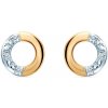 Náušnice kruhy SAVICKI: zlaté, diamanty - SAVE79525 Y
