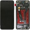 Huawei Honor 8X čierny OEM LCD displej s dotykovou a rámovou prednou časťou