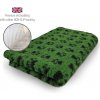 DRYBED Premium Vet Bed Small Paws zelený + čierne labky 100 x 75 cm