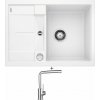 Blanco METRA 45 S Compact biela + excentrické ovládanie + Blanco MILA chróm 519414