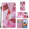 Peňaženkové kožené puzdro PAINTING na Xiaomi Redmi Note 10 Pro - Pink Rhombus