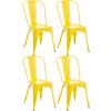 Sada 4 stoličiek Benedikt, žltá