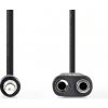 Nedis CAGB22100BK02 - Stereofonní Audio Kabel | 3,5mm Zástrčka - 2× 3,5mm Zásuvka | 0,2 m | Černá barva