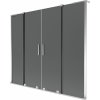 Mexen Velar L Duo vaňová zástenka 2-krídlová posuvná 200 x 150 cm, grafit, chróm - 896-200-003-42-01