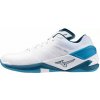 Pánska obuv na badminton/squash Mizuno Wave Stealth Neo - white/sailor blue/silver (44,5)