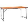 Aga Skládací kempingový stolík 120x60x54/60/70 cm MR2021 Oranžový