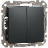 Schneider electric Sedna DESIGN vypínač č.5B (6+6) antracit SDD114108