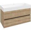 Sapho ODETTA ODETTA umývadlová skrinka 95x50x43,5cm, dub Alabama DT100-2222
