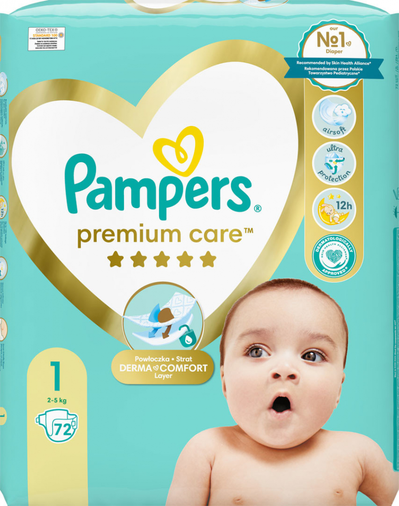 Pampers Premium Care 1 72 ks od 16,2 € - Heureka.sk