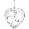 Silvego Strieborný prívesok znamenie zverokruhu Panna - srdce SILVEGOB10264S09