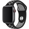 AW Športový remienok na Apple Watch - Čierno-sivý Veľkosť / Rozteč: 38/40/41/42mm, Dĺžka remienka: Dámsky - S/M (12 - 18cm), Farba: Čierno-sivý IR-AWSPRT38