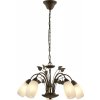 GLOBO 30800523X VENEZIA závesné svietidlo D500mm 5xE14 hnedá patina, alabastrová