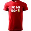 Je mi 60 pivo - Klasické pánske tričko vyššej gramáže - L ( Červená )