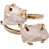 Nefertitis Be Beautiful Krištáľ dvojitý prsteň 103 NF54676 - 55 mm (US 7,5), 1,9 x 2,1 x 0,8 cm