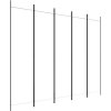 VidaXL Paraván 5-panelový biely 250 x 200 cm