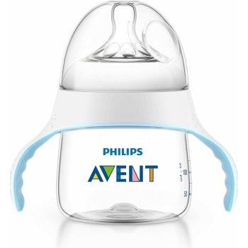 Avent Kojenecká láhev a hrníček 2v1 Natural transparentní 150 ml