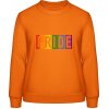 AWDis Sweat Mikina - Dúhový nápis - PRIDE - Orange Crush - XS - Dámske
