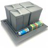 UnionPlast Odpadkový kôš do zásuvky PARADISO 600 mm / Antracit 2 x 15 L