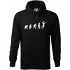 Evolúcia volejbal smeč - Mikina pánska Cape s kapucňou - 2XL ( Čierna )