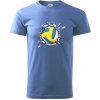Volejbal lopta v triku - Klasické pánske tričko vyššej gramáže - 2XL ( Svetlomodrá )