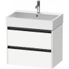 Duravit Ketho.2 - Umývadlová skrinka, 55x68x46 cm, 2 zásuvky, matná biela K25276018180000