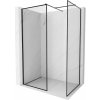 Mexen Kioto-F sprchová stena Walk-in s rámom 140 x 110 cm, transparentná 8 mm, čierna - 800-140-202-04-70-110