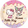 Procos Papierové taniere Kuromi a Hello Kitty 23 cm