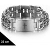 CITY STORM Mohutný náramok Padre Nuestro z chirurgickej ocele – 22 cm