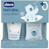 Chicco Natural Sensation 0+ šampón a sprchový gél pre deti od narodenia 200 ml + 0+ telové mlieko pre deti od narodenia 150 ml