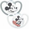 NUK SPACE 2x silikónový upokojujúci cumlík Myšiak Mickey 18-36 m