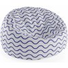 Sablio Sedací vak Cocoon Modré vlnky - 75 x 45 x 35 cm