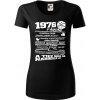 1976 v kocke - Dámske tričko z organickej bavlny Origin (GOTS) - L ( Čierna )