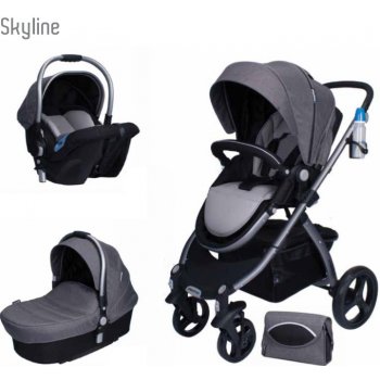 CASUALPLAY Playxtrem Skyline Set Sport autosedačka 0-13 kg vanička + prebalovaci taška Eclipse 2017