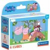 CLEMENTONI Obrázkové kostky Prasátko Peppa, 6 kostek