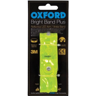 Reflexný pásik so 4-mi LED diódami Bright Band Plus, OXFORD (žltá fluo)