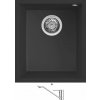 Elleci QUADRA 100 UM G40 full black + Deante CORIO BFC 060M chróm
