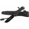 Ganzo Knife G8012V2-BK nôž do prírody 11,3 cm, celočierna, ABS, guma, plastové puzdro, kresadlo