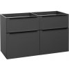 EBS Nevio B Skrinka pod umývadlo 121 cm s čiernou rukoväťou, antracitovo sivá