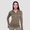GymBeam Women‘s Pulse 1/2 Zip Running Sweatshirt Vetiver - L