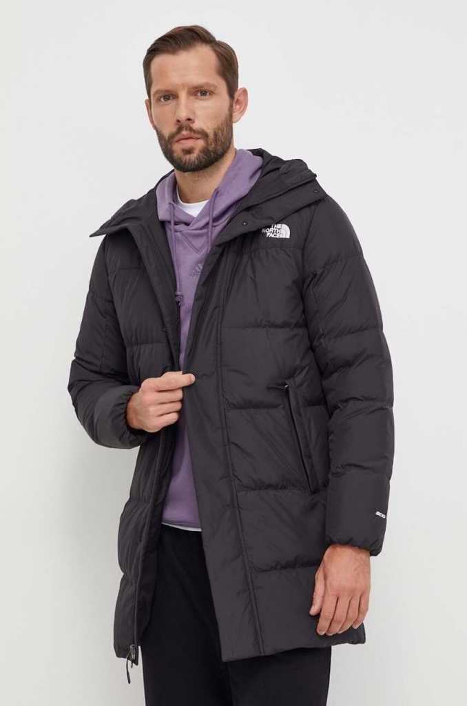 The North Face páperová bunda pánska čierna zimná NF0A7UQRJK31