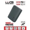 WG - Power Bank 10000 mAh, QC 3.0 a PD output+input, ultra malá, černá