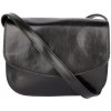 TALIANSKE Dámska kožená kabelka malá crossbody Talianska čierna Vera pelle Viera