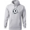 Futbalová lopta v triku - Mikina pánska Cape s kapucňou - 4XL ( Svetlosivý melír )