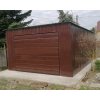 Plechová garáž so spádom strechy dozadu 4X6 m + Elektrický pohon brány